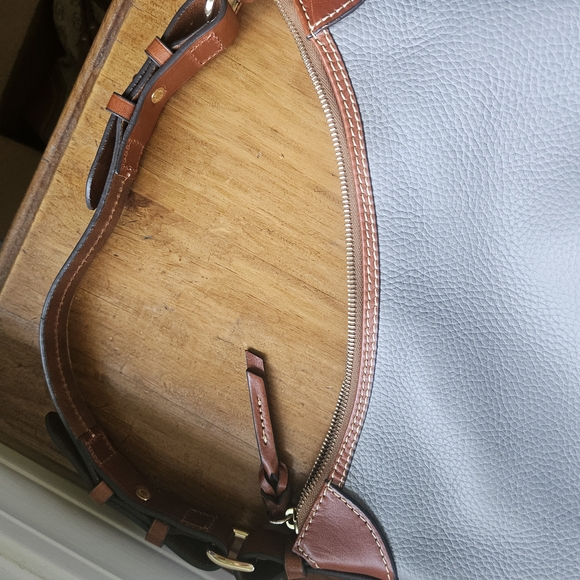 Dooney & Bourke Gray and Brown Shoulder Bag GAME - Picture 5 of 9